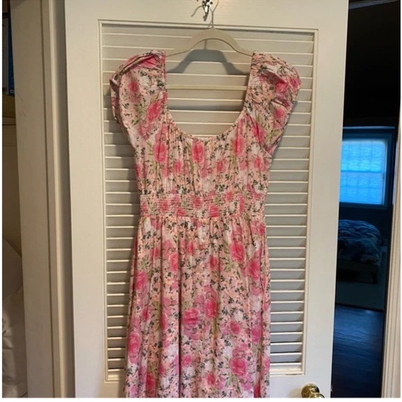 NWOT XS LoveShackFancy Vernon Floral Maxi Dress Pink floral - Picture 12 of 14